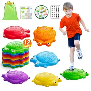 12 Pcs Balanciersteine für Kinder, Balance Boards Spiel für Jungen Mädchen - Bild 1 von 9