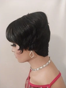 Short Pixie Cut Human Hair Wig - Picture 1 of 6