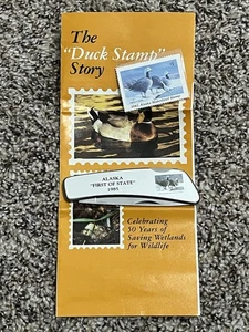 VINTAGE KERSHAW KNIFE ALASKA "FIRST OF STATE". 1985 WATERFOWL STAMP & pamphlet - Picture 1 of 3