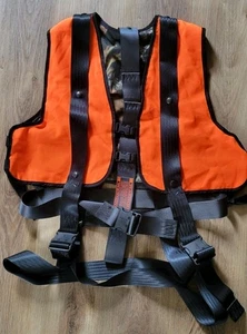 Cabela's Reversible Tree Safety Harness XL (200-275) Blaze Orange Camouflage (T6 - Picture 1 of 9