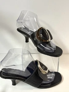 Mujer Talla 7 DR. SCHOLL’s “Feel Crazy Good” Cuero Negro/Hebilla Plateada - Imagen 1 de 8