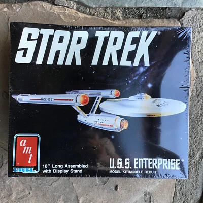 Sealed Vintage 1989 AMT / ERTL 18” Star Trek USS Enterprise Model Kit #6676 - Image 1 of 4