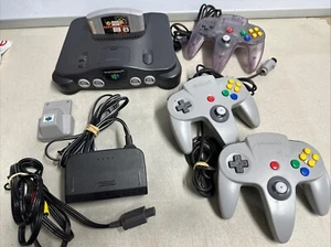 Nintendo 64 N64 Original System Console With 3 Original Controllers Game & Cords - Picture 1 of 14