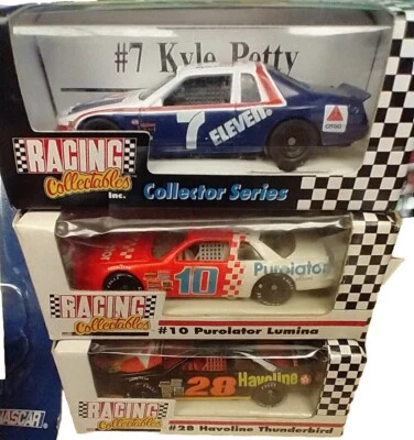 NASCAR Collector series 10 Racing CARS 1990'S in Original Boxes with 1 Card Rare - Image 1 of 4