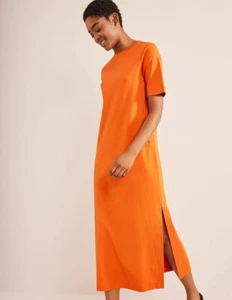 Boden - Midi T-Shirt Dress - Kleid Sommer Orange NEU UK 10 EU 38 - Bild 1 von 1