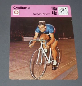 FICHE CYCLISME 1957 TOUR FRANCE ROGER RIVIERE FRANCE WIELRIJDER CICLISMO - Imagen 1 de 2