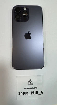 Repuesto de carcasa trasera púrpura profundo para iPhone 14 Pro Max con pieza pequeña OEM grado A Foto 1 de 4
