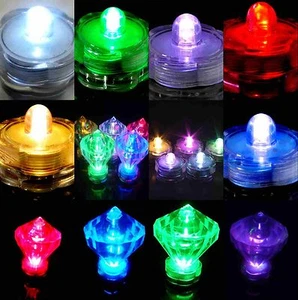 4 10 20 30 40 50 60 helle LED Blumen Teelicht Tauch Blumen Party Hochzeit - Bild 1 von 19