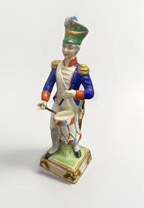 1804 Capodimonte Porcelain French War Drummer 9" Tall - Picture 1 of 9