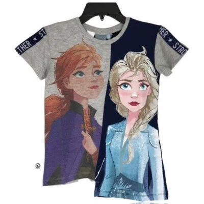 Desigual Girl'sTops T-Shirt Multicolor Sz 9/10 Years Frozen Details - Image 1 of 3