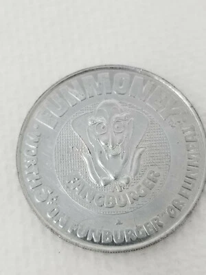 Vampire Funmoney Fangburger Worth 5 Cents on Funburger or Funmeal Coin Vintage - Image 1 of 4