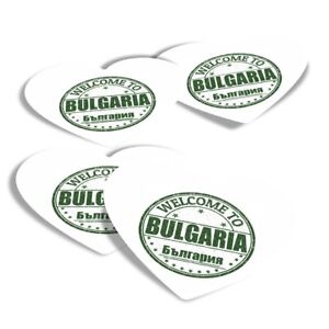 4x Heart Stickers - Welcome To Bulgaria Bulgarian Travel #5789