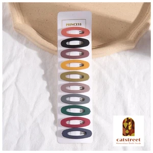 10pcs Multicolor Matte Hair Clips -3 - Picture 1 of 7