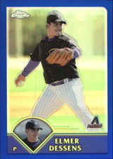 2003 Topps Chrome Traded Refractors Baseball Card #T48 Elmer Dessens