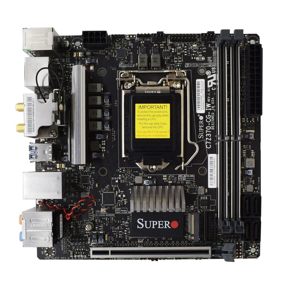 Intel Z370 Motherboard Supermicro C7Z370-CG-IW LGA1151 DDR4 for Intel Core i9/i7 - Image 1 of 4