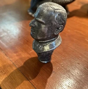 Vintage Antique 1896 McKinley Presidential Campaign Swagger Walking Stick Pommel - Picture 1 of 11