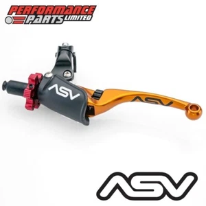 ASV F4 Orange Long Clutch Lever with Pro Perch for Kawasaki KX85 2008 - Picture 1 of 7