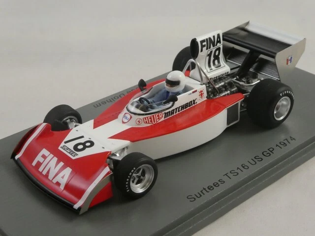 Spark 1/43 Surtees TS16 1974 F1 US GP #18 Jose Dolhem Model S9658