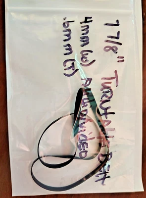 ROBTHEBELTGUY One 7 7/8 Inch (200mm x 4mm x .6mm) Flat Rubber Turntable / Audio / Video / Belt