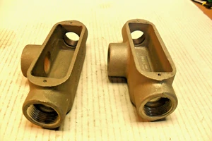 Menge 2 - Crouse-Hinds T39, Aluminium 1" starres Rohr Auslass Gehäuse Neu ohne Box - Bild 1 von 5