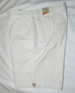St. Johns Bay Legacy flache Vorderseite Herren Shorts weiß 100 % Baumwolle 42 Taille *neu mit Etikett* - Bild 1 von 12