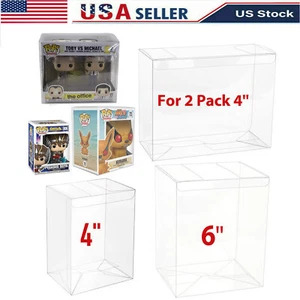 Pop Protector Case For Funko Pop 2 Pack 4'' 6'' Boxes Vinyl Figures Collectibles - Picture 1 of 18