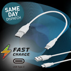 Short USB C Cable Charge Fast Data Transfer USB A to Type C 2.0 Cords UK