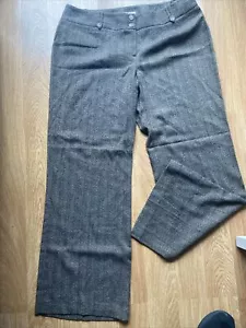 Pantalone Laura Ashley taglia 18 marrone con macchia rossa - nuovo senza etichette - Foto 1 di 7
