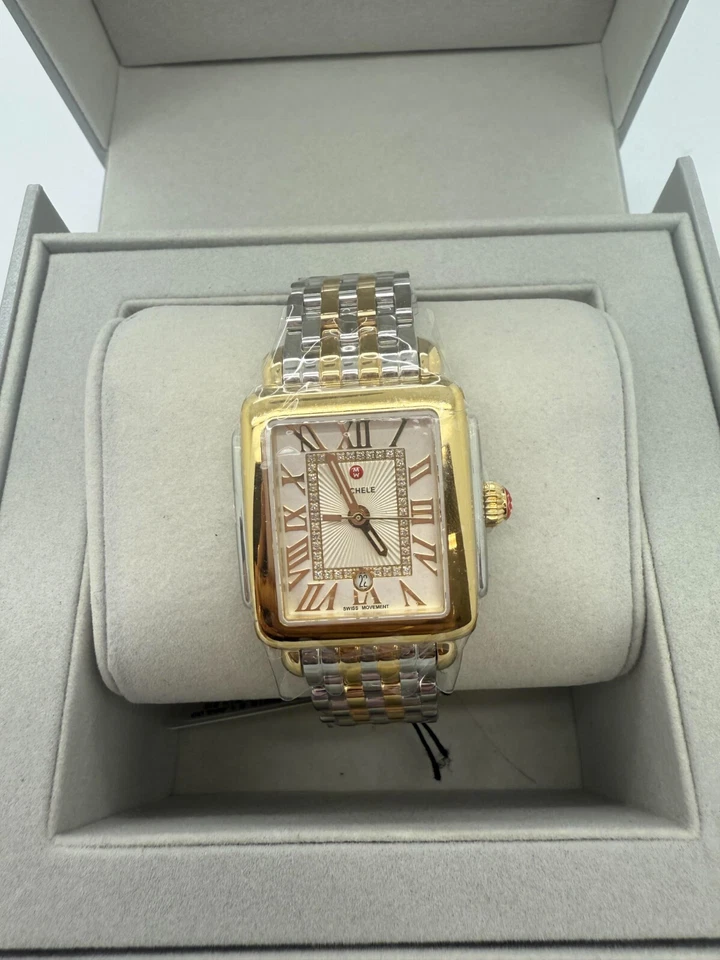 Michele Deco Madison Mid Two-Tone 31mm White Dial Watch MWW06G000013 - Image 1 of 1