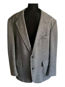 Pendleton Tweed Blazer Men's Gray 42L Wool Herringbone 2-Button Sport Coat