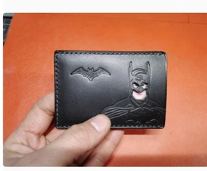 The Bat Wallet Hand Sewn Leather Wallet With ID Window For HK/US/CA/FR/IT/CN - Picture 1 of 28