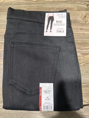 Time & Tru Black Jeggings M(8-10) High Rise Stretch Pull-On NWT. - Image 1 of 4