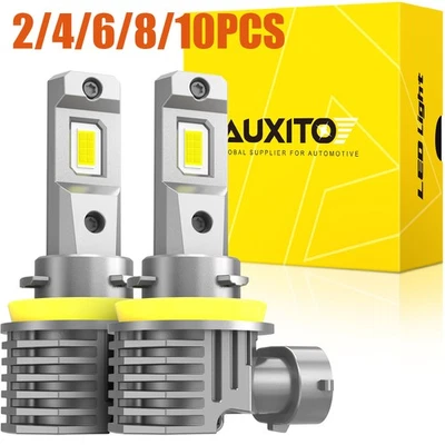 High&Low Beam Super Bright White M6 H11 LED Headlight KIT Combo Bulbs 6500K2-10x - Image 1 of 4