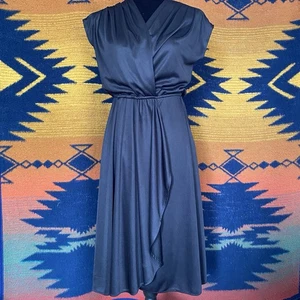 Vintage 70’s Black Disco Dress. Größe 5. Tolle Form! Polyester. - Bild 1 von 18