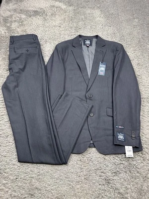 Traje Savile Row Hombres 40R Blazer Chaqueta 34x36 Pantalón Pantalones Gris Carbón 2 piezas Nuevo con Etiquetas Foto 1 de 4