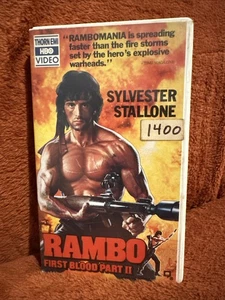 RAMBO FIRST BLOOD PART II - RARE VHS THORN EMI HBO CLAMSHELL - 1985 Stallone - Picture 1 of 10