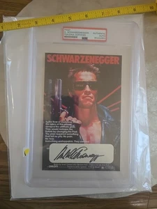 Arnold Schwarzenegger Terminator Print Signed PSA Small Crack In Sealed Case - Picture 1 of 8