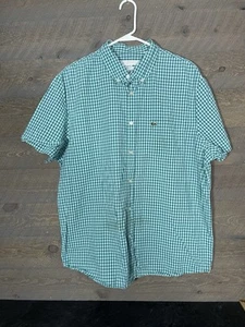 Lacoste Hemd Herren XL türkis Button Down Baumwolle kariert Preppy Regular Fit - Bild 1 von 4