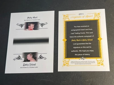 2012 Leaf BLANK BACK PROOF MISSING AUTO/FOIL & # Micky Ward Dicky Eklund - Image 1 of 2