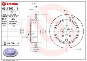 2X 09C66211 BREMBO Bremsscheibe für SUBARU,TOYOTA - Picture 1 of 2