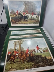 Juego de 4 manteles individuales vintage de caza de zorro inglés Pimpinela S21 - Imagen 1 de 8