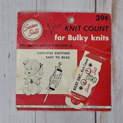 Nuevo Susan Bates Voluminoso Tejido Cuenta 9-15 Filas Contador Tejer Noción De Colección Nuevo de Lote Antiguo Foto 1 de 2