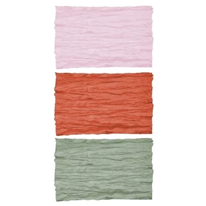 Crinkle Textured Polyester Tablecloth Waterproofs Kitchen Dining Decoration - Picture 1 of 11