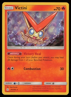Victini 30/236 SM - Cosmic Eclipse Holo Rare - NM1 - Image 1 of 2