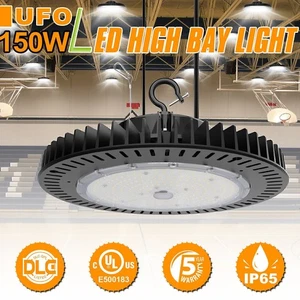 150W UFO Led High Bay Light Commercial Warehouse Factory Lighting Fixture 5000k - Picture 1 of 12