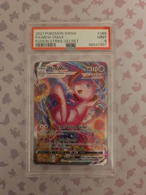 PSA 9 2021 Pokémon SWSH FA/Mew Vmax Fusion Strike-Secret #269 - Image 1 of 2