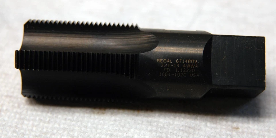 3/4 X 14 AWWA PD 1.223 HSS 4 FLUTE PIPE TAP  (J-1-7-1-3) - Image 1 of 1