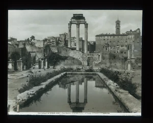 ANTIKES magisches Laternendia MODERNES ROM RÖMISCHES FORUM AUS TABULARIUM UM 1920 FOTO - Bild 1 von 4