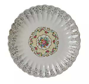 Vintage American Limoges 10" Dinner Plate Toledo Delight 22-k Gold N Ohio - Picture 1 of 5