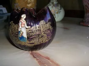 VINTAGE BOHEMIAN ROSSLER ENAMELED ART GLASS VASE 1920’S MOSER PERIOD - Picture 1 of 5